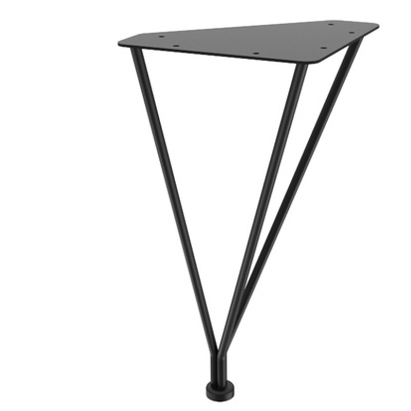 Стол журнальный c коричневой круглой столешницей на четырех черных ножках Charm Coffee Table