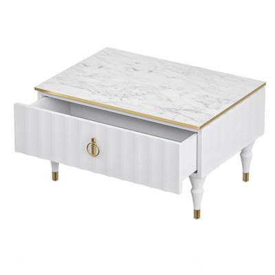 Стол журнальный белый с ящиком Expanses of Beauty