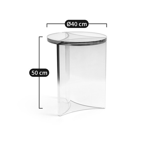 Стол журнальный круглый Acrylic Аether Smoke