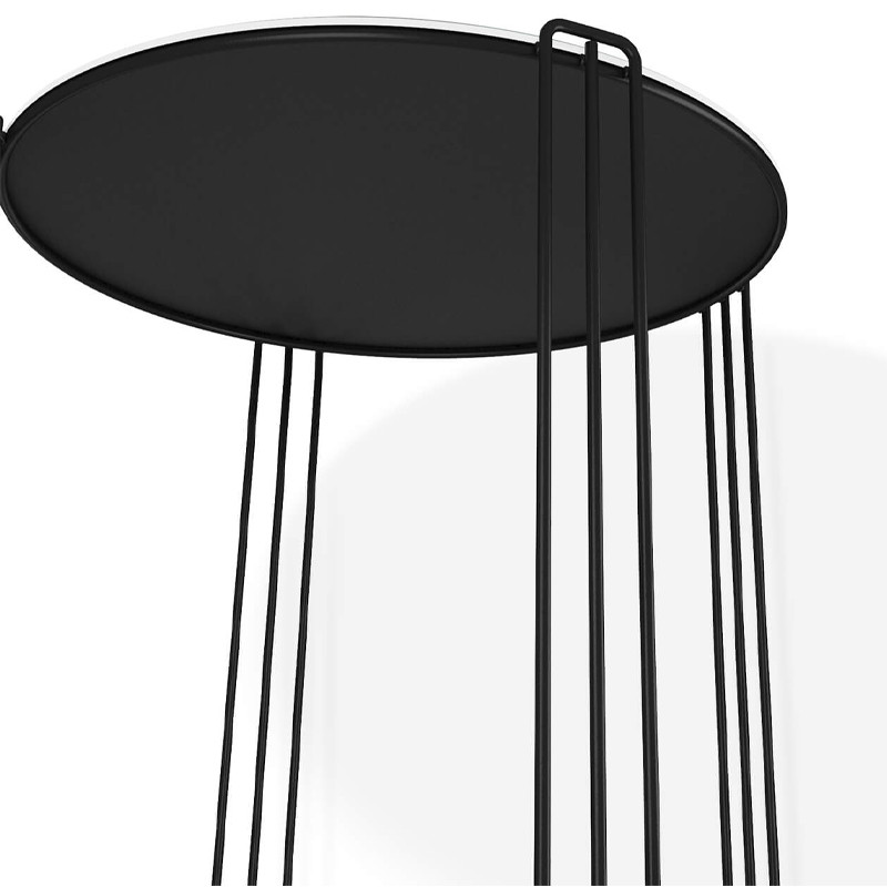 Стол журнальный круглый со столешницей из стекла Gold and Black Marble