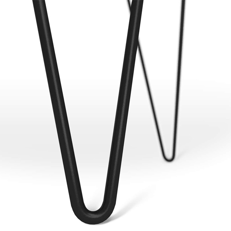 Стол журнальный с круглой столешницей из стекла на 3-х черных ножках Beige Marble