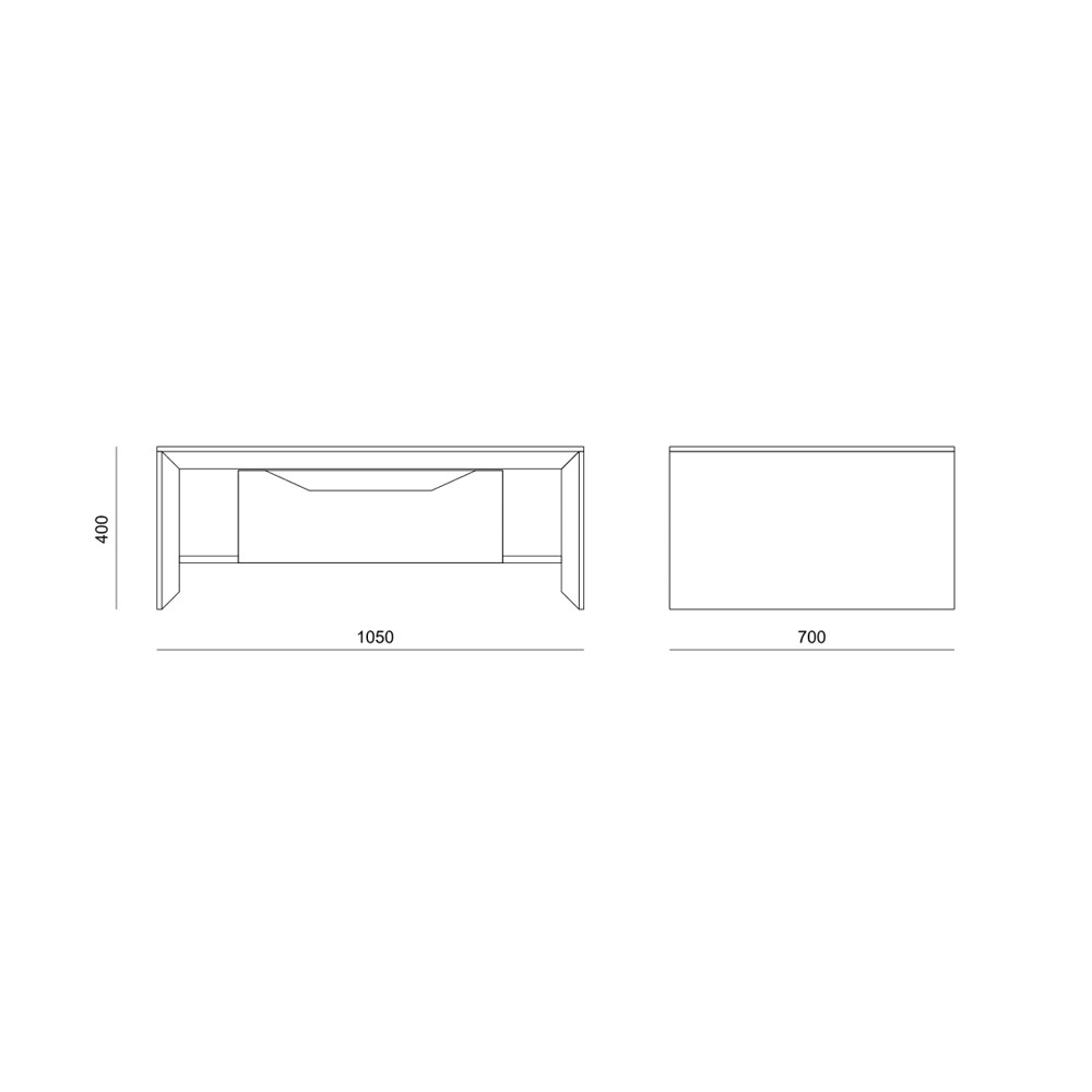 Стол журнальный с ящиками и открытыми полками Flowchart