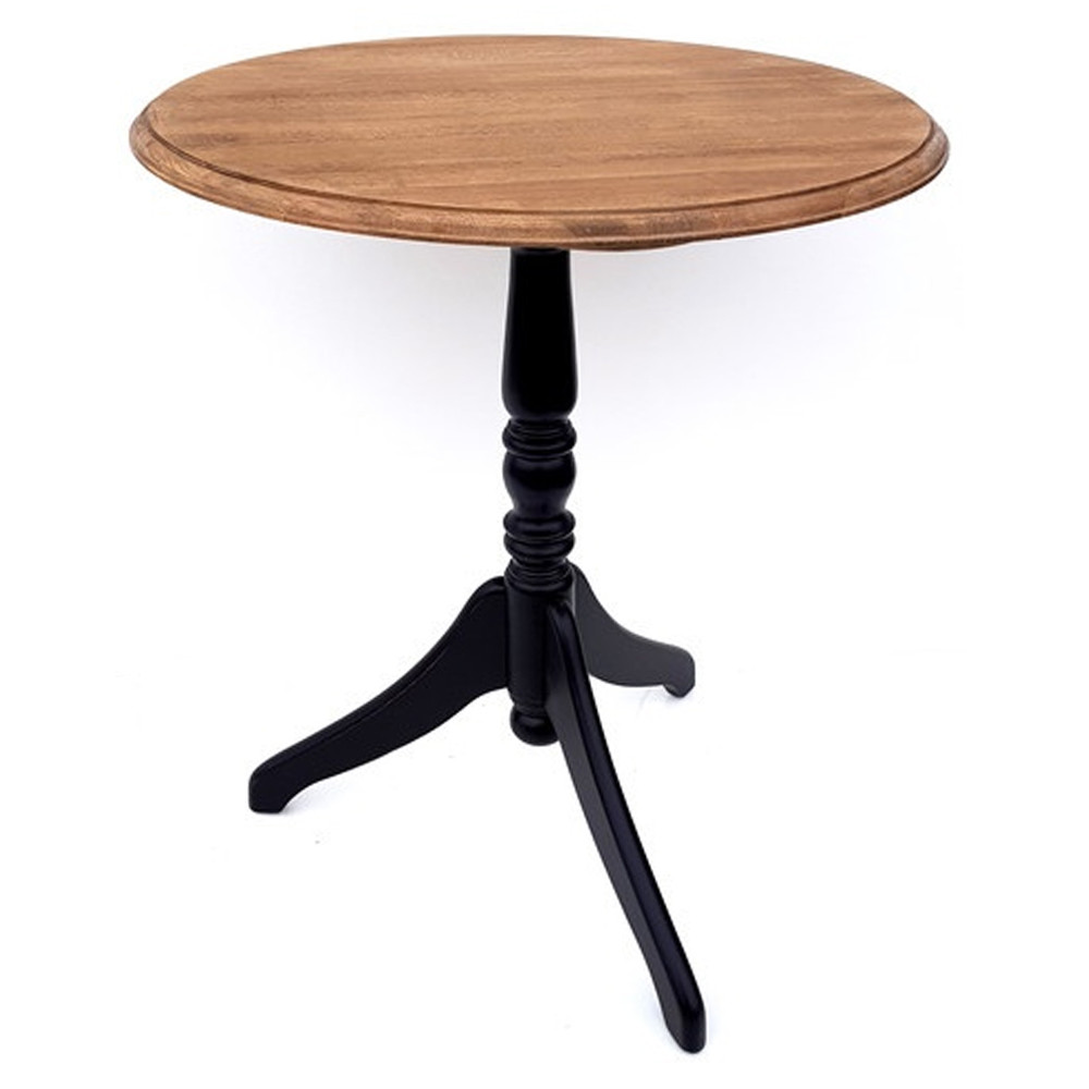 Стол кофейный круглый из массива березы в стиле прованс Vintage