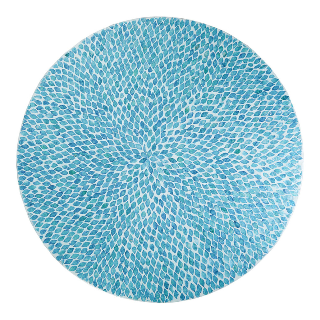 Стол Кофейный с инкрустацией Flower Blue