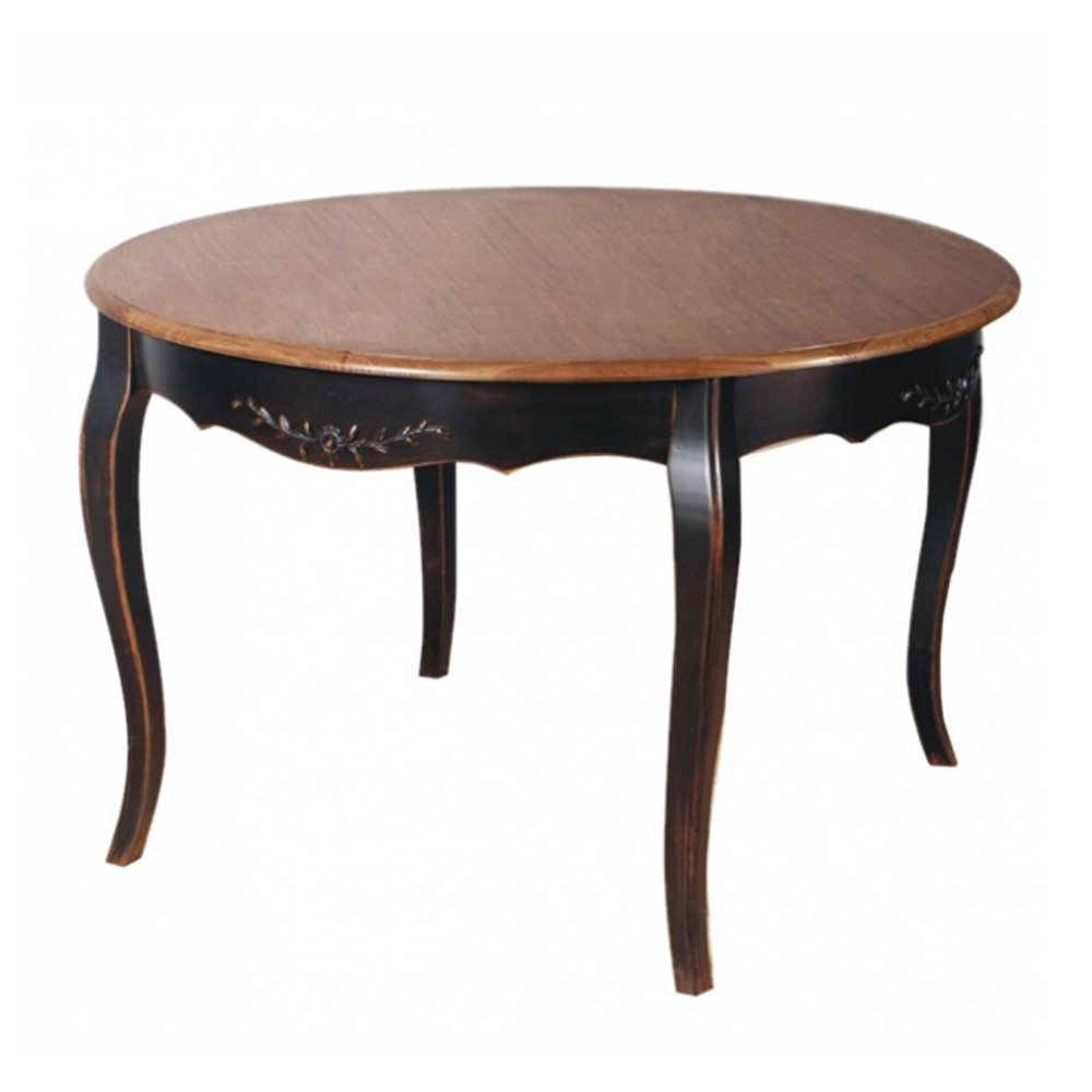 Стол круглый из массива березы в стиле прованс Vintage