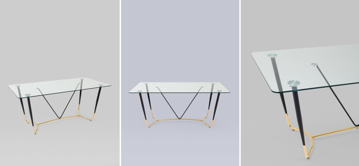 Стол обеденный Garland Collection стеклянная столешница