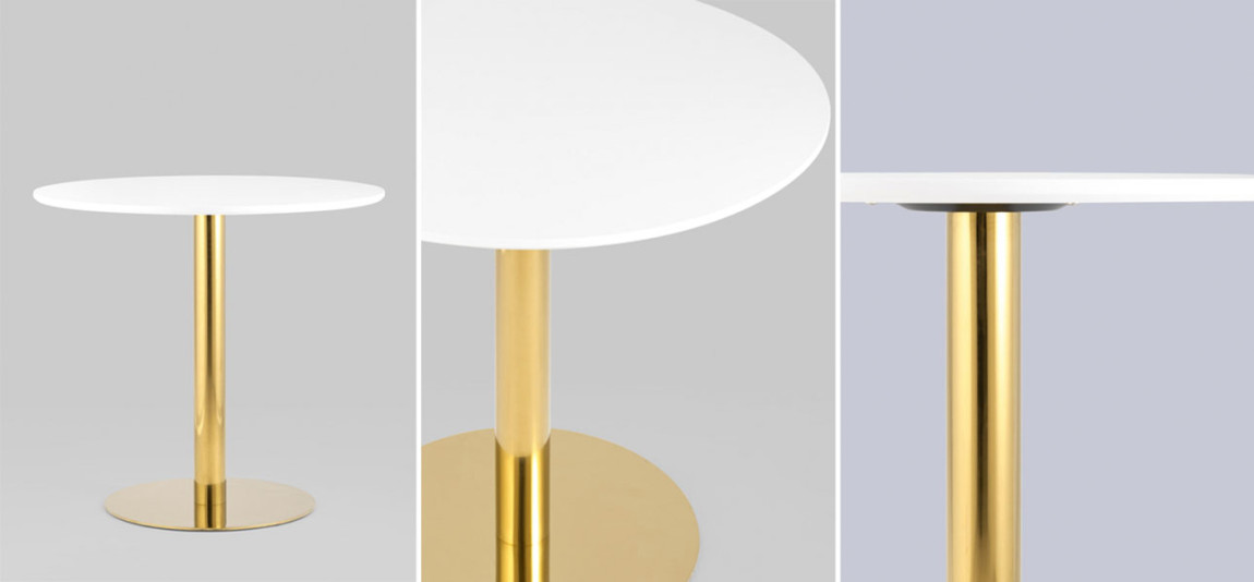 Стол обеденный Myron белая столешница