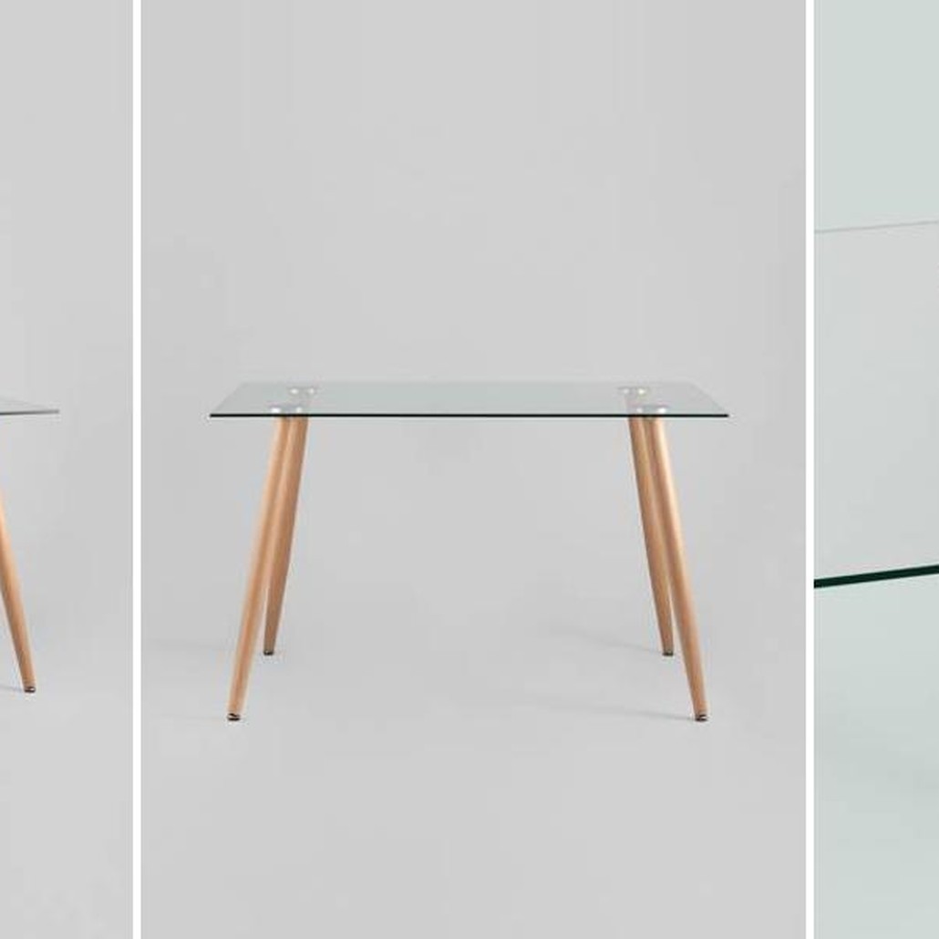 Стол обеденный Wood and Glass Стеклянная столешница