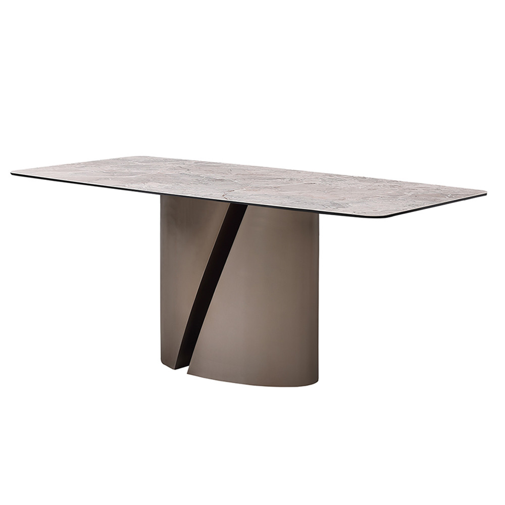 Стол обеденный керамический серый Servorios