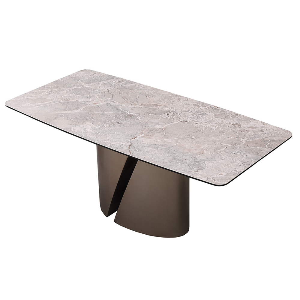 Стол обеденный керамический серый Servorios