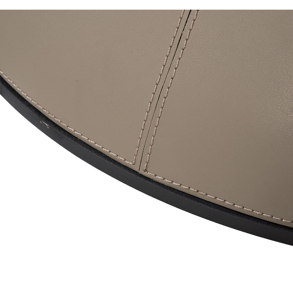 Стол обеденный круглый мраморный на бежевом основании Valedmir