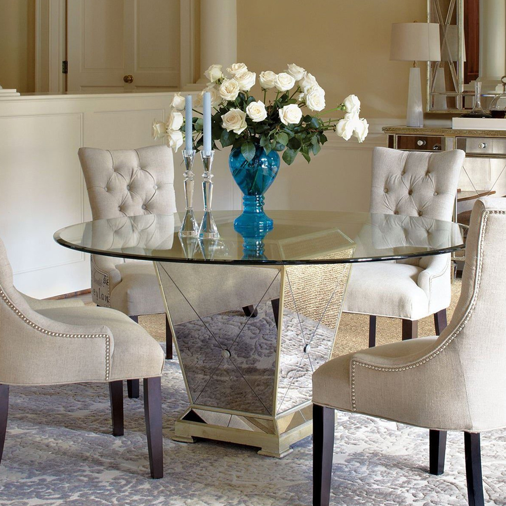 Стол обеденный круглый на зеркальном основании Spectacular Table