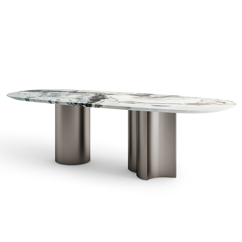Стол обеденный мраморный с колоннами Marble Column Table