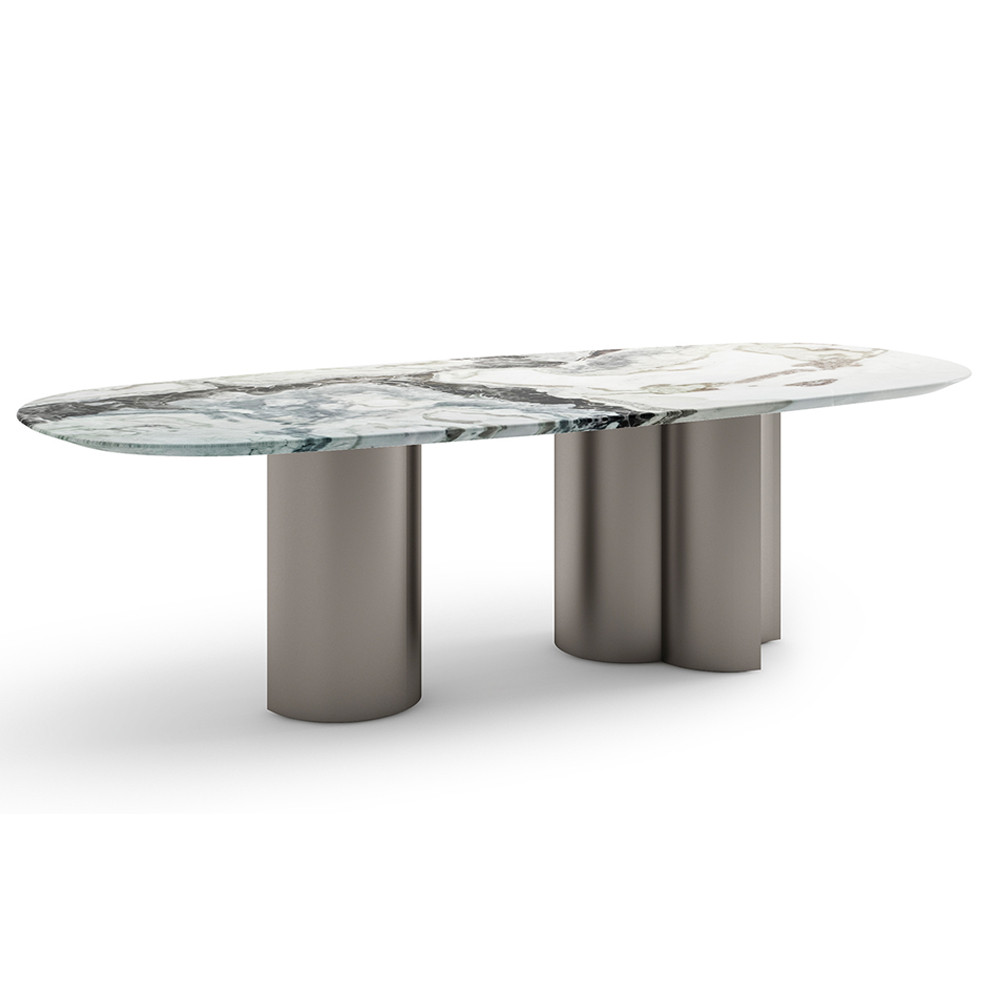 Стол обеденный мраморный с колоннами Marble Column Table