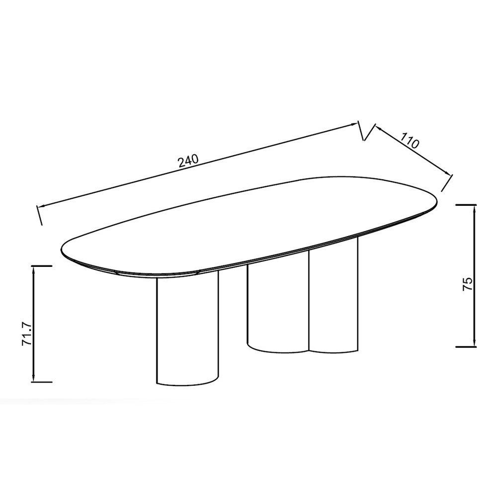 Стол обеденный мраморный с колоннами Marble Column Table