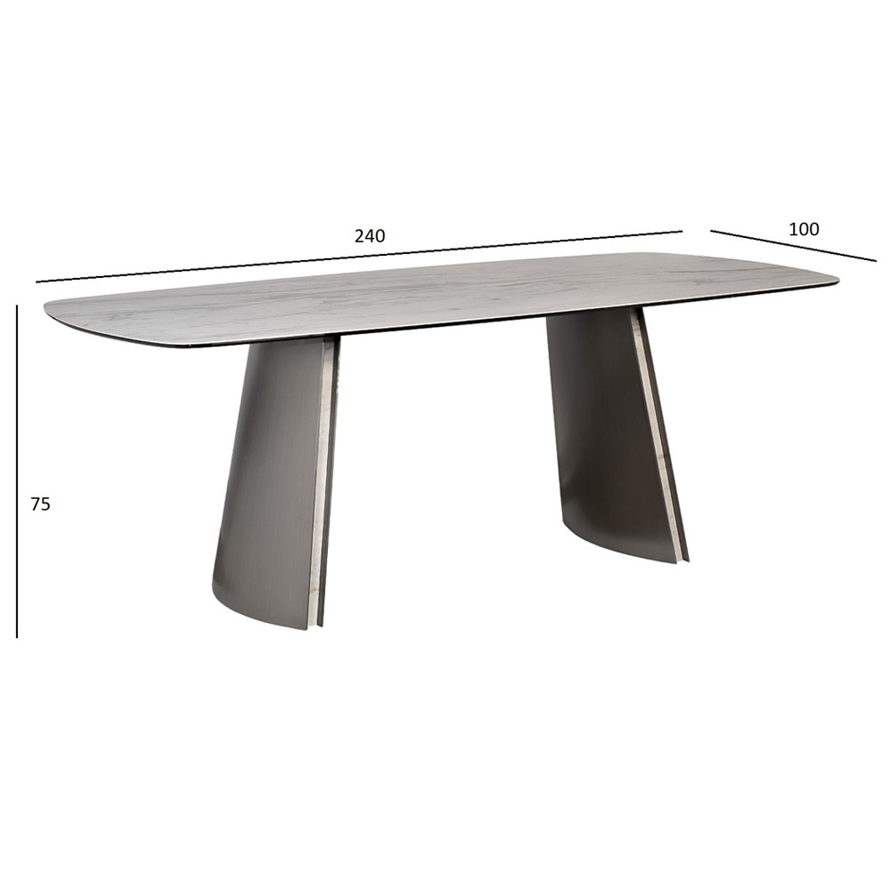 Стол обеденный прямоугольный керамический Ceramic Dining Table