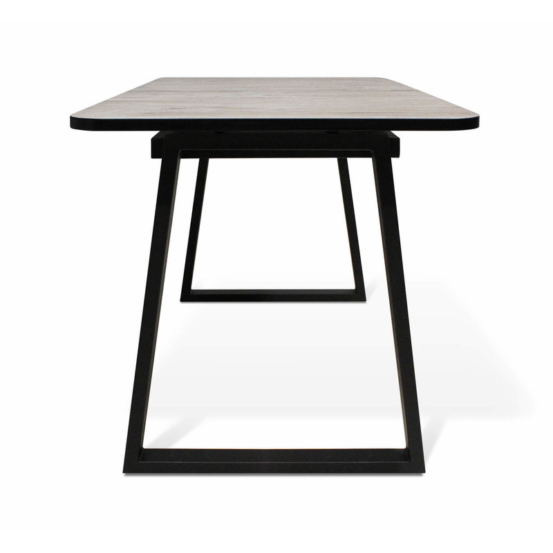 Стол обеденный раздвижной с прямоугольной бежевой столешницей Magali