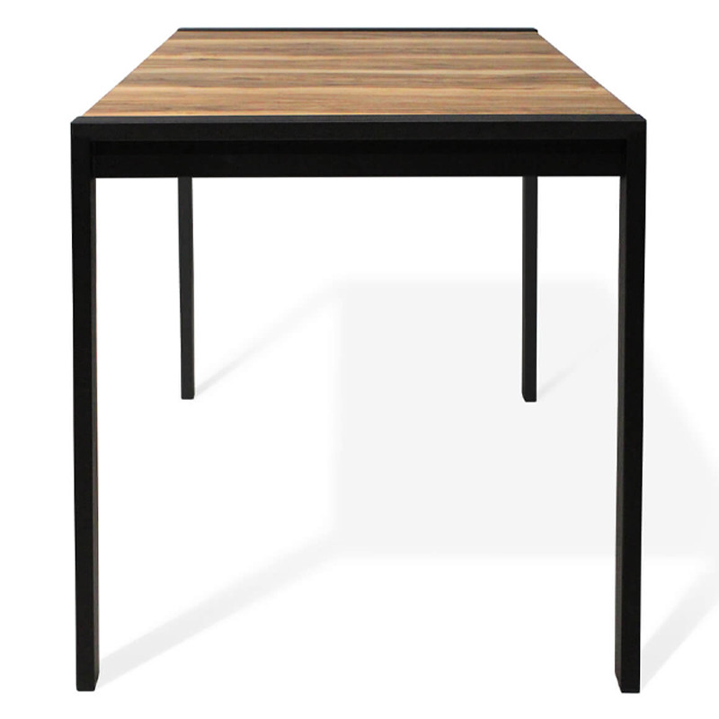 Стол обеденный раздвижной с прямоугольной столешницей на четырех черных ножках Blair