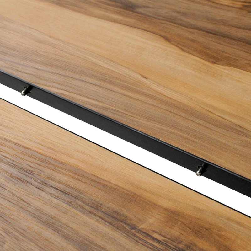 Стол обеденный раздвижной с прямоугольной столешницей на четырех черных ножках Blair