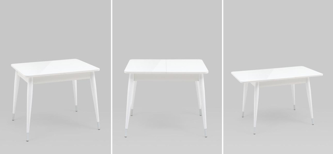 Стол обеденный раскладной Linnaeus Collection ширина 90 Белый