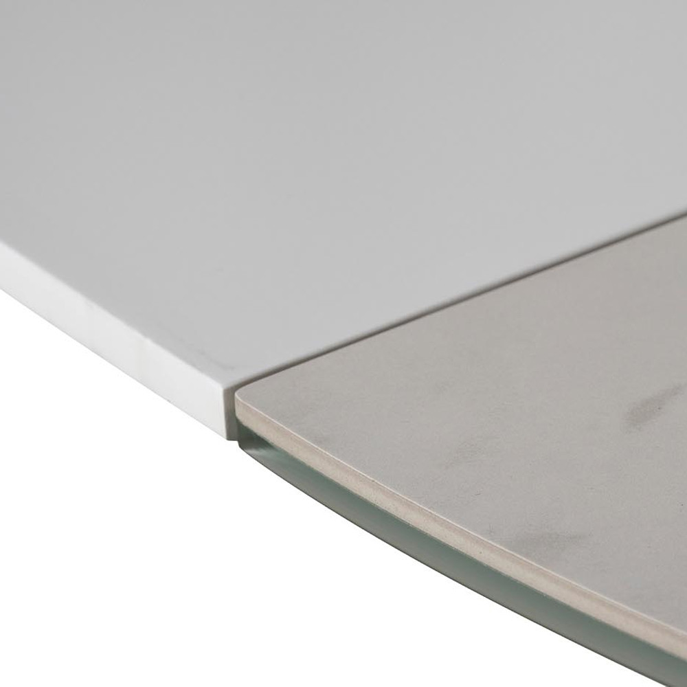 Стол обеденный раскладной круглый White Ceramic Table
