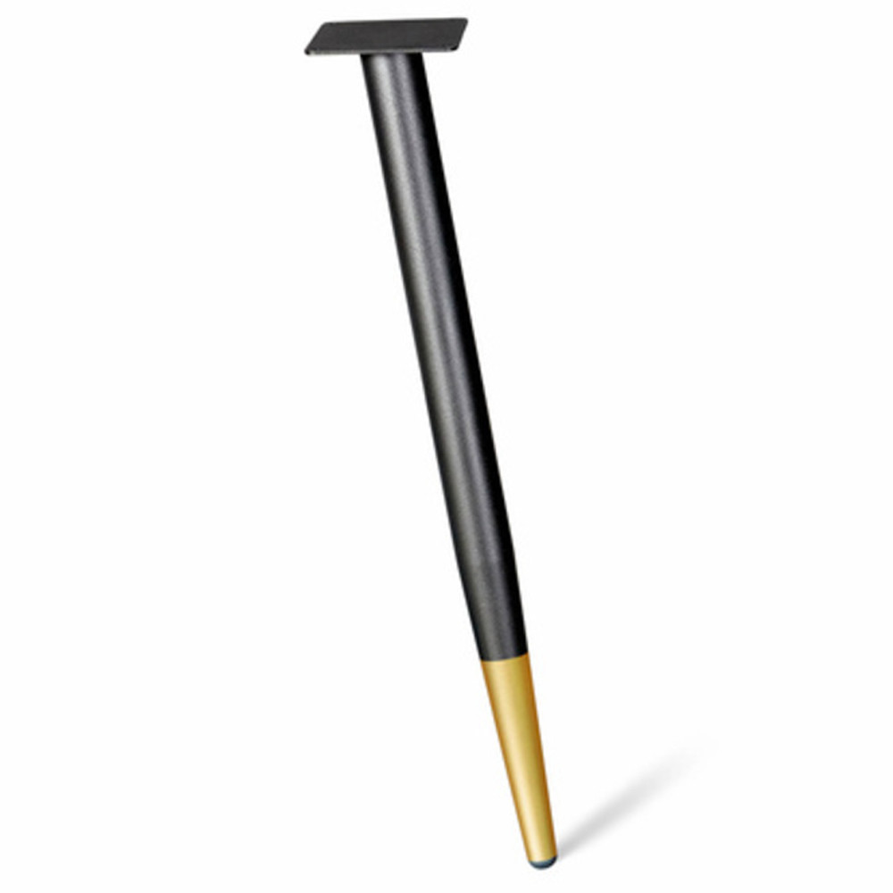 Стол обеденный с коричневой прямоугольной столешницей из керамики на четырех металлических ножках Brown Ceramics