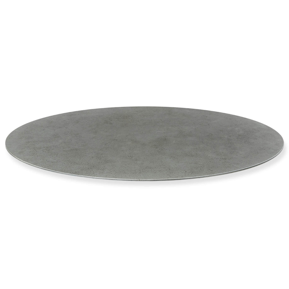 Стол обеденный с серой овальной столешницей из керамики на четырех деревянных ножках Gray Ceramics