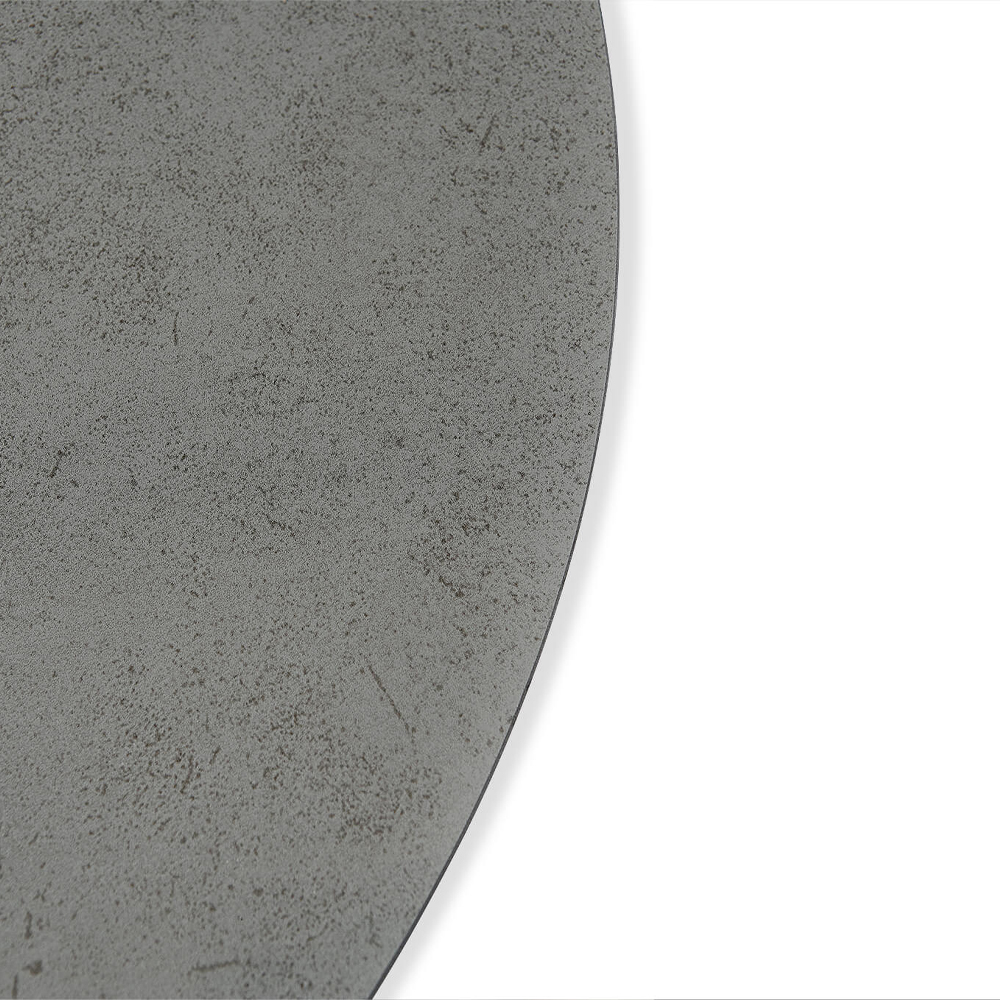 Стол обеденный с серой овальной столешницей из керамики на четырех деревянных ножках Gray Ceramics