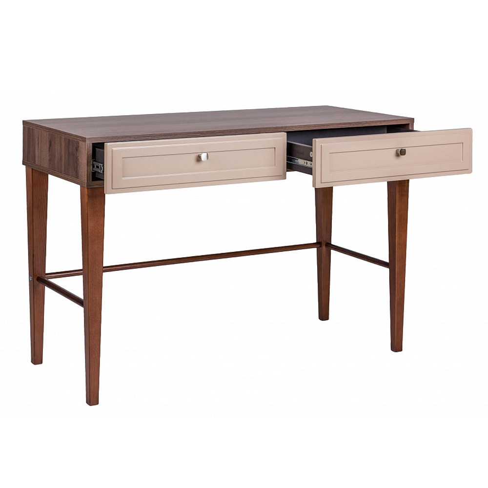 Стол письменный из массива бука с 2-мя ящиками бежевый Wenge Light