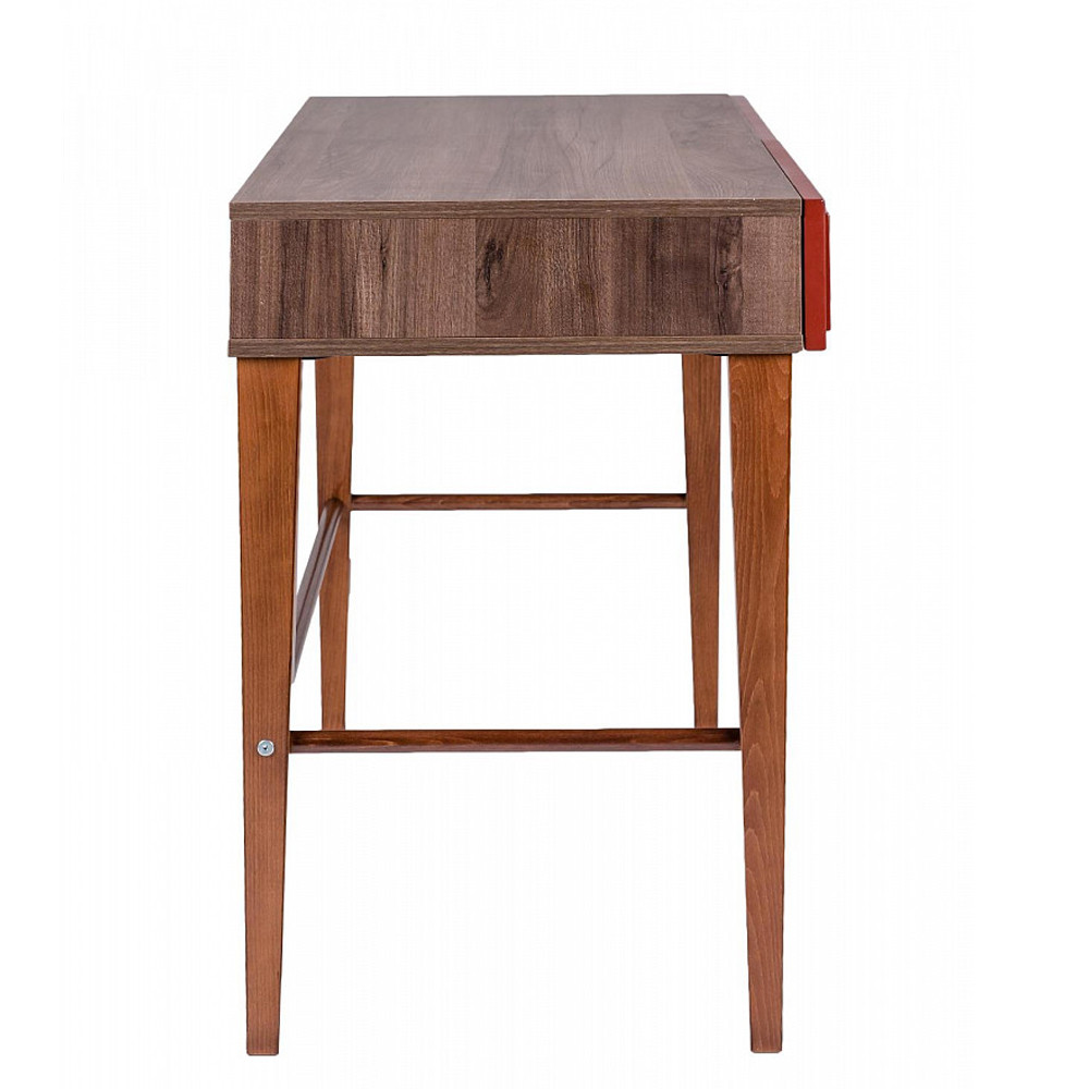 Стол письменный из массива бука с 2-мя ящиками красный Wenge Light