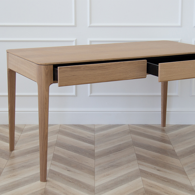 Стол письменный прямоугольный с 2-мя ящиками из массива дуба Type oak