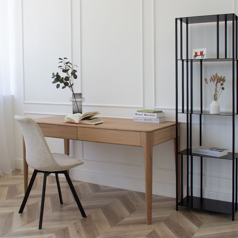 Стол письменный прямоугольный с 2-мя ящиками из массива дуба Type oak