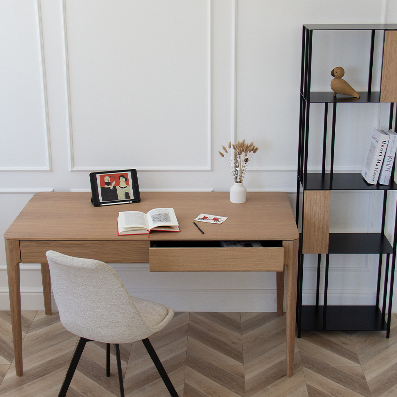 Стол письменный прямоугольный с 2-мя ящиками из массива дуба Type oak