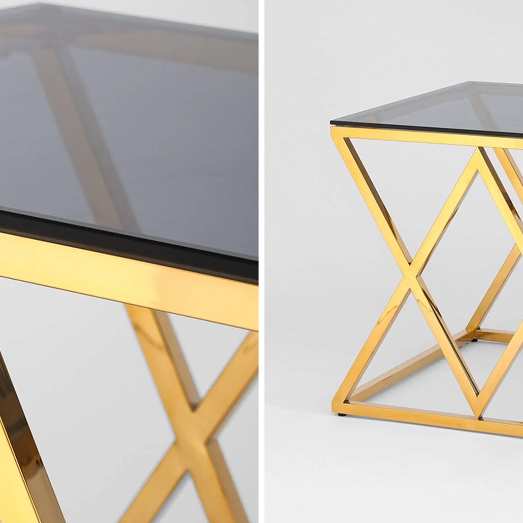 Стол приставной Geometry Rhombus Gold