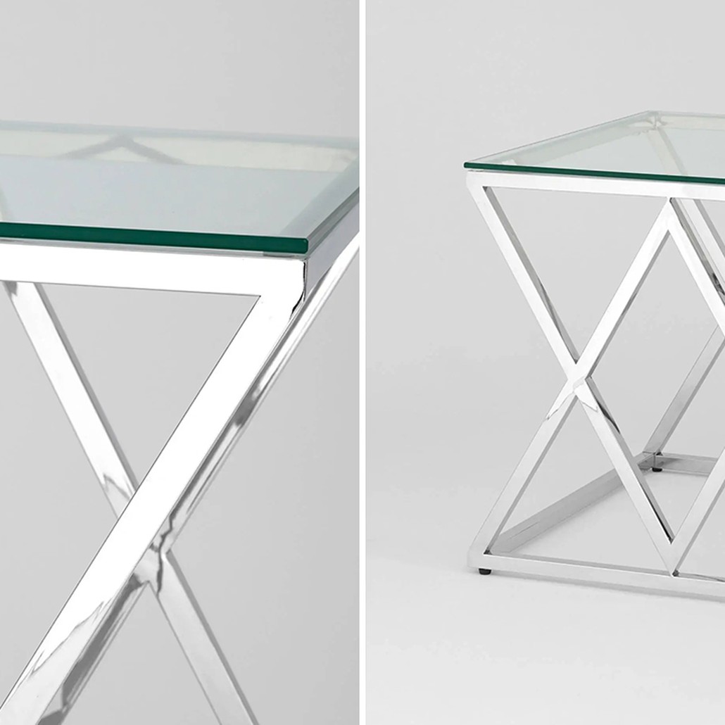 Стол приставной Geometry Rhombus Silver