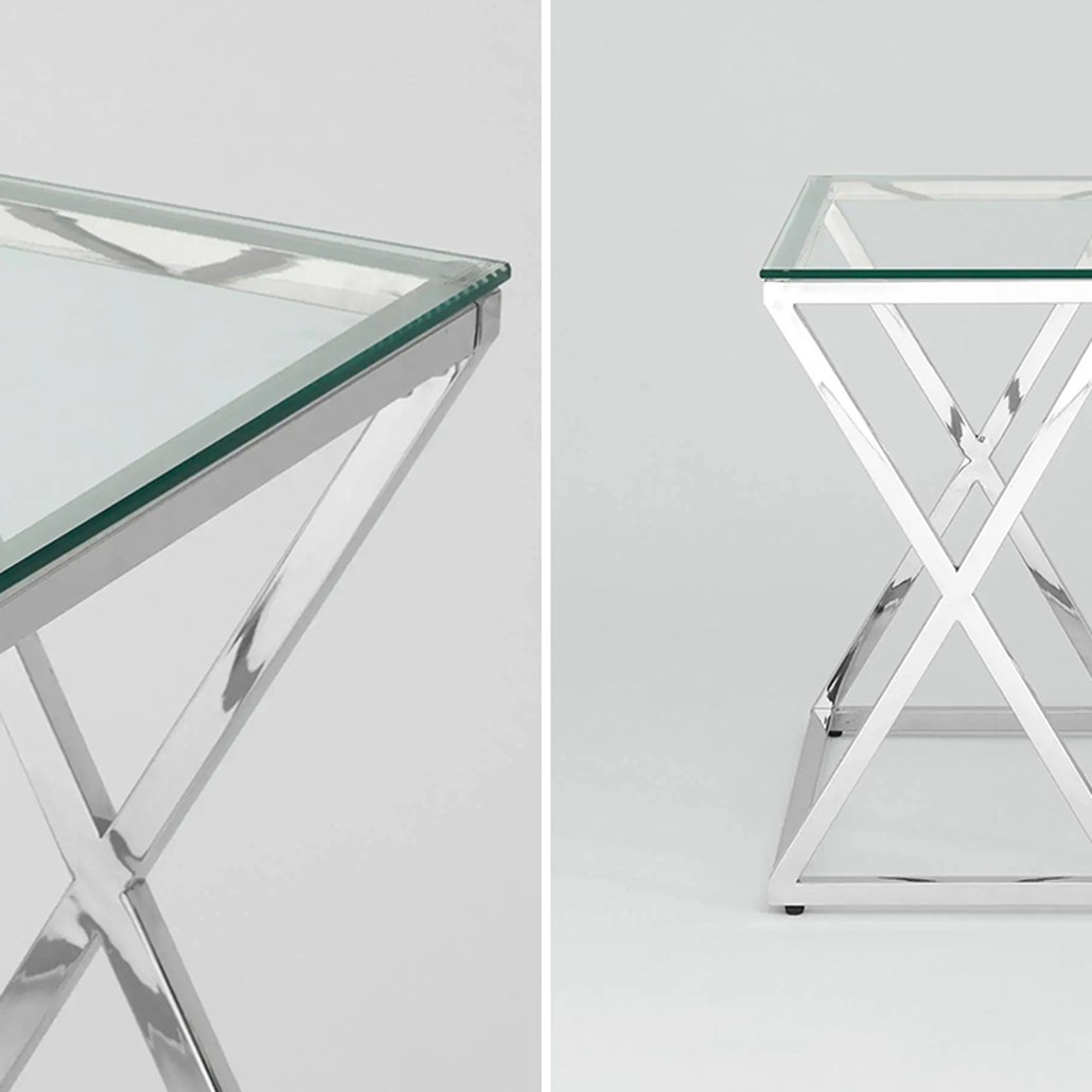 Стол приставной Geometry Rhombus Silver