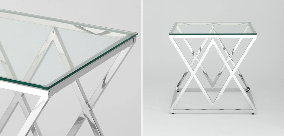 Стол приставной Geometry Rhombus Silver