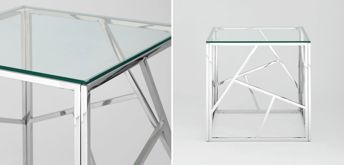 Стол приставной Geometry Serene Phoenix Silver