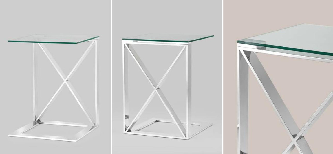 Стол приставной Lanzheron Collection Silver