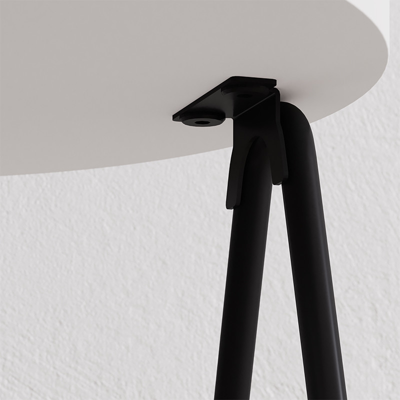 Стол приставной с 2-мя круглыми белыми столешницами ESSEL SIDE TABLE WHITE