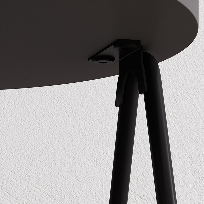 Стол приставной с 2-мя круглыми столешницами цвета антрацит ESSEL SIDE TABLE ANTHRACITE