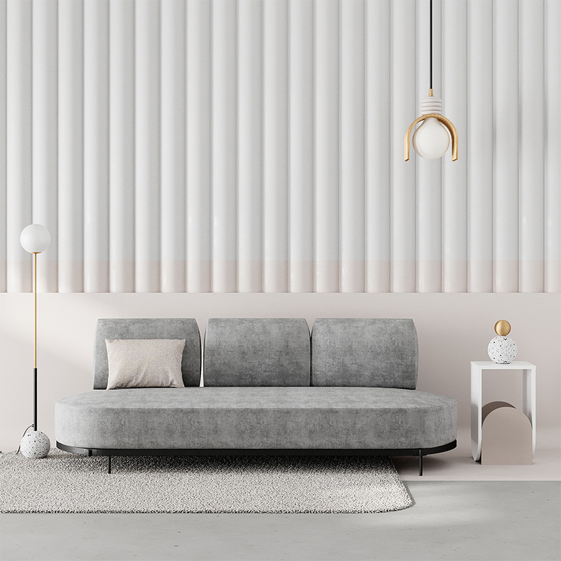 Стол приставной с овальными элементами бело-бежевого цвета NUN SIDE TABLE WHITE LIGHT MOCHA