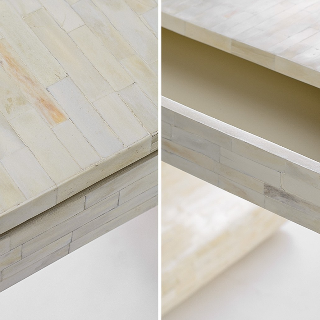 Стол рабочий Bone Inlay Table white