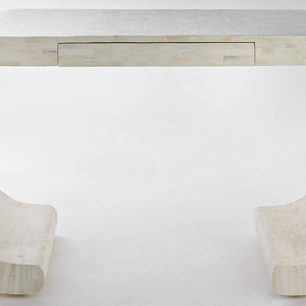 Стол рабочий Bone Inlay Table white