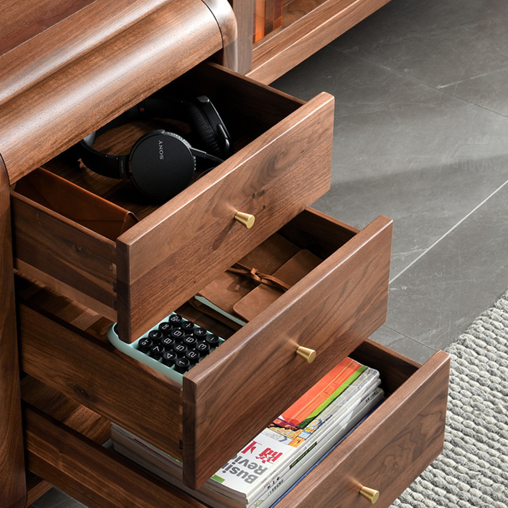 Стол рабочий округлой формы с 3-мя ящиками  Working Moonnut Table