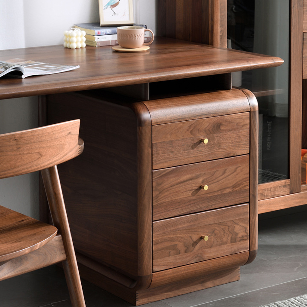 Стол рабочий округлой формы с 3-мя ящиками  Working Moonnut Table