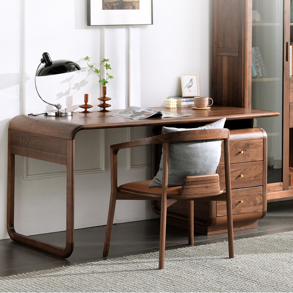 Стол рабочий округлой формы с 3-мя ящиками  Working Moonnut Table