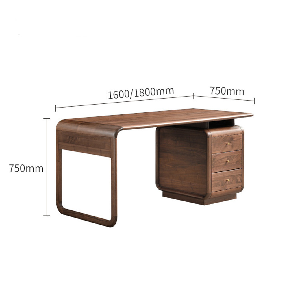 Стол рабочий округлой формы с 3-мя ящиками  Working Moonnut Table