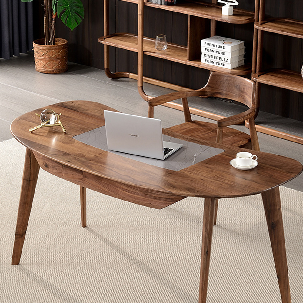 Стол рабочий округлой формы с ящиком  Working Moonnut Table