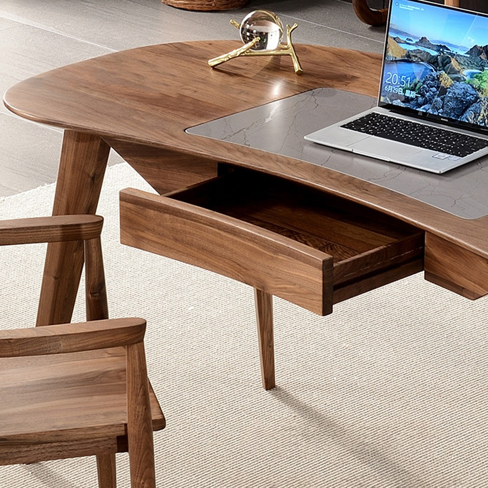 Стол рабочий округлой формы с ящиком  Working Moonnut Table